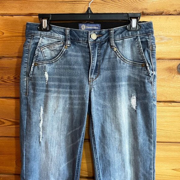 Democracy Jeans Ab Solution SZ 4 Tummy Control Denim - Picture 5 of 9